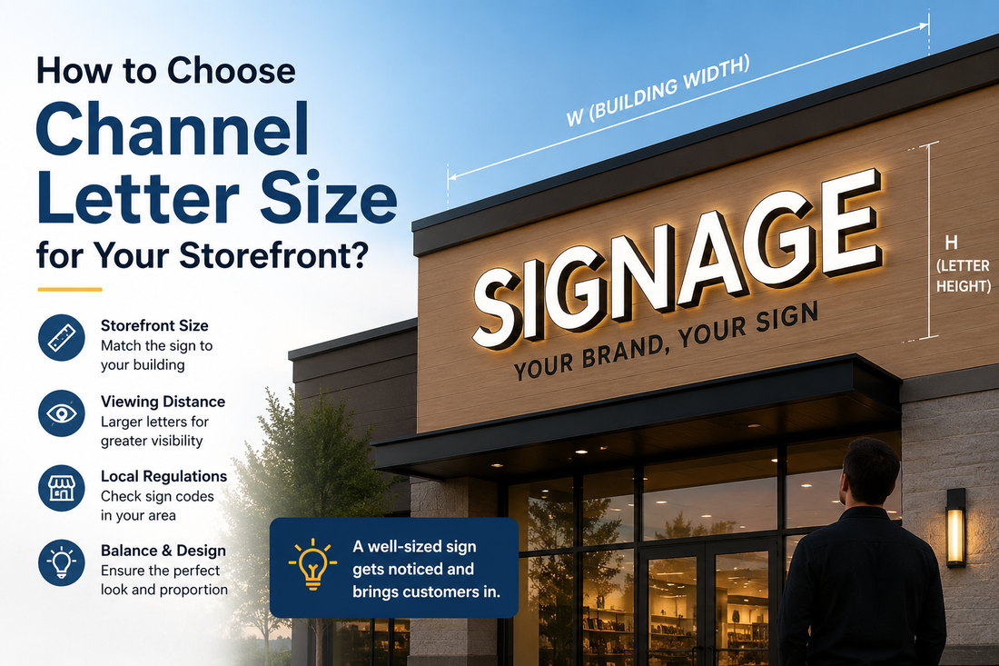 How to Choose Channel Letter Size for Your Storefront?