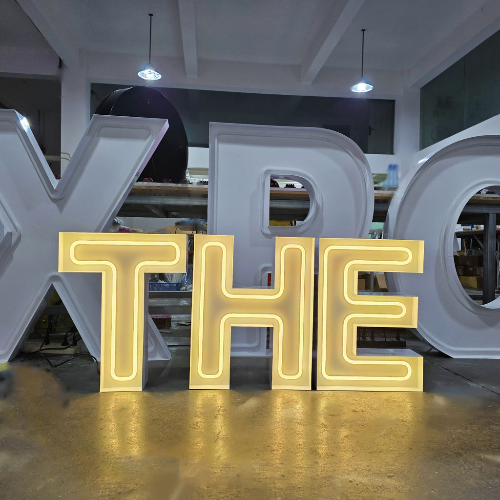 RGB LED Neon Marquee Letters for Events & Business Display
