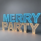 Merry Party LED Marquee Sign | Large Light Letters for Weddings & Parties