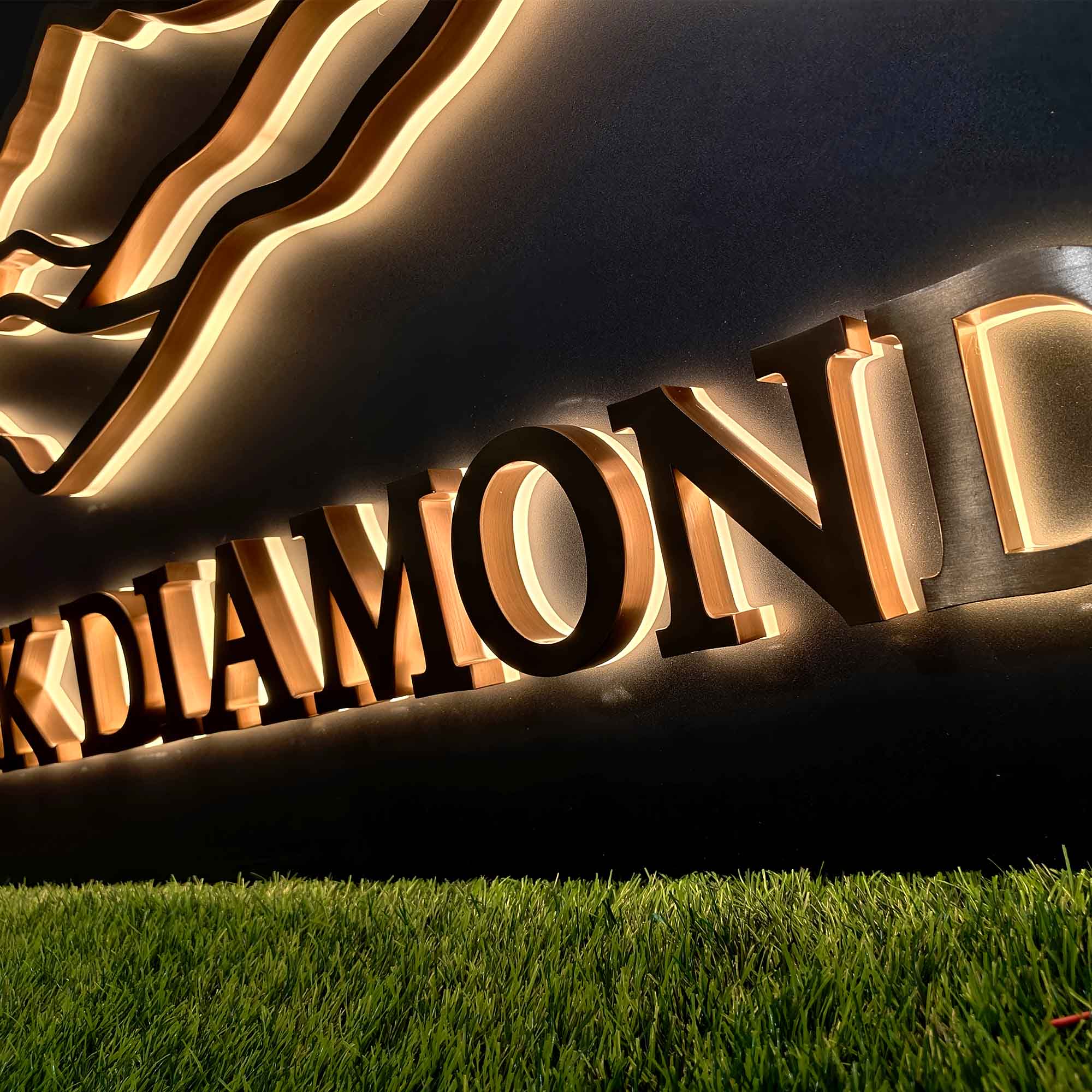 Custom Backlit Channel Letters Panel 3D Metal Halo Lit Logo Sign Indoor Outdoor Business Store Front Wall Signage