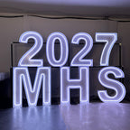 RGB Neon Marquee Letters|Large Light Up Sign|Outdoor Event Sign