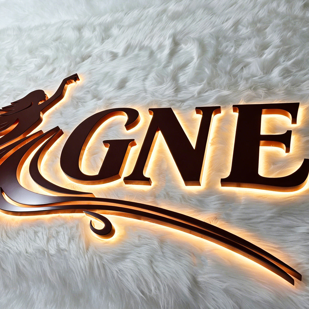 Custom 3D Metal Backlit Letters with Panel |Illuminated Channel letters|Dance-themed logo