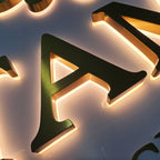 Custom Back-Lit Channel Letters | Brushed, Mirror & Painted Stainless Steel | Indoor & Outdoor LED Signs