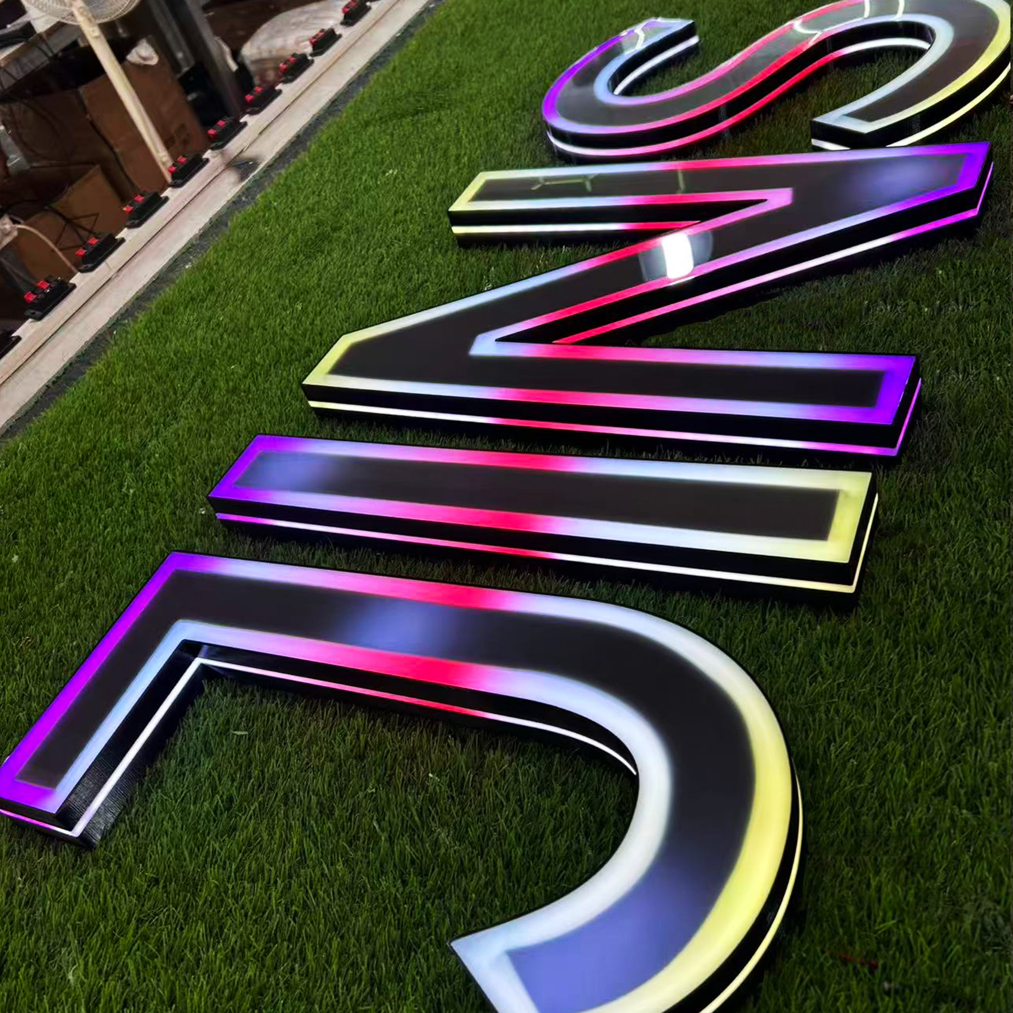 Full Lit RGB Channel Letters | Custom LED Storefront Sign