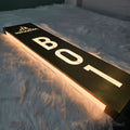 Custom LED Illuminated Room Number Sign  Wall Mounted Light Box for Hotel