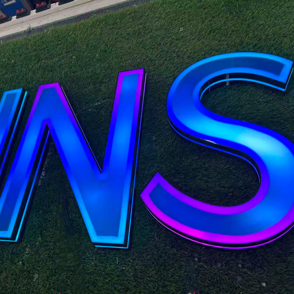 Custom RGB Channel Letters | Color Changing LED Business Sign