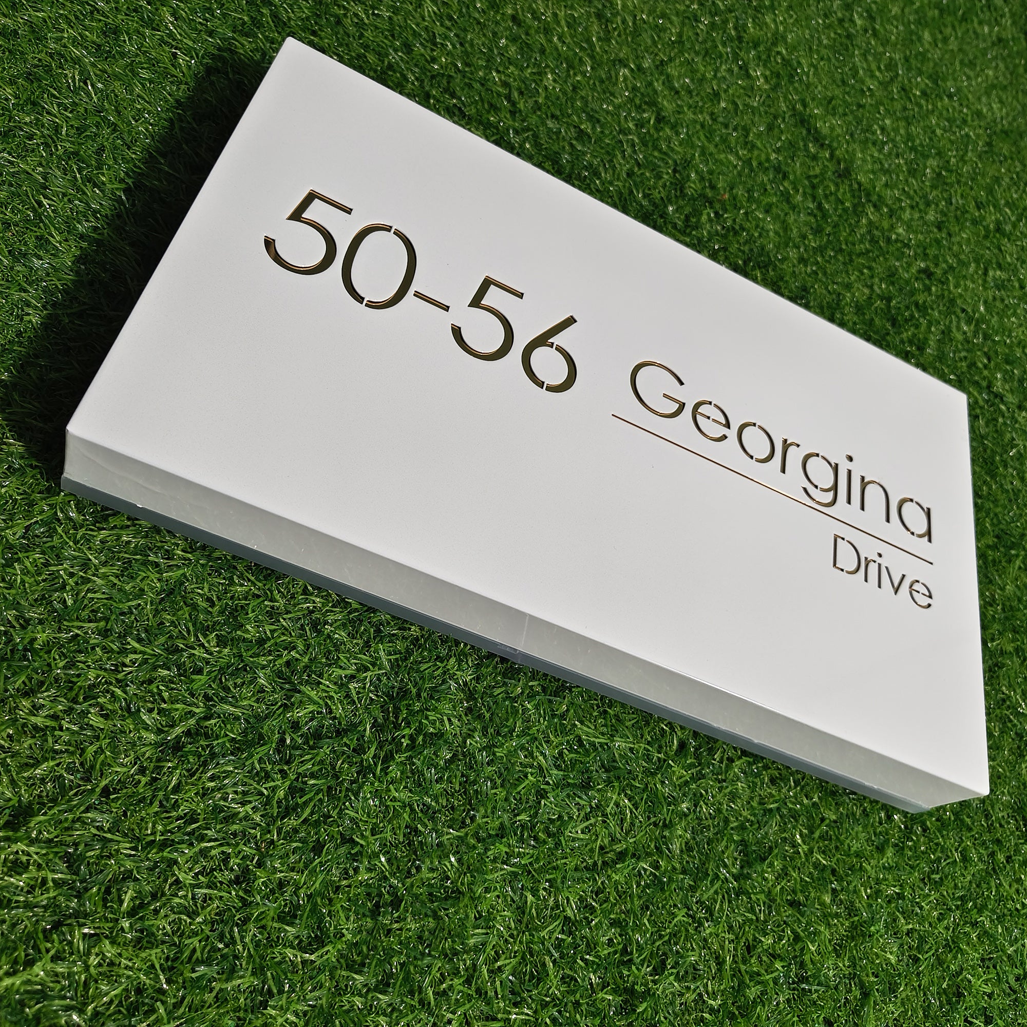 Custom Backlit House Number Sign | Modern LED Address Plaque