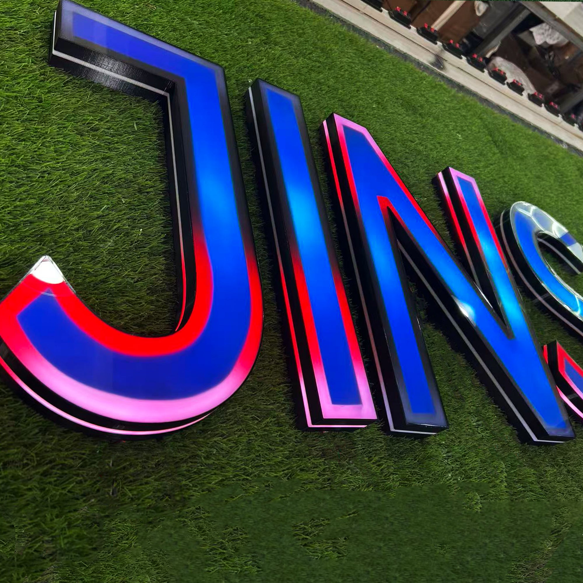 Full Lit RGB Channel Letters | Custom LED Storefront Sign