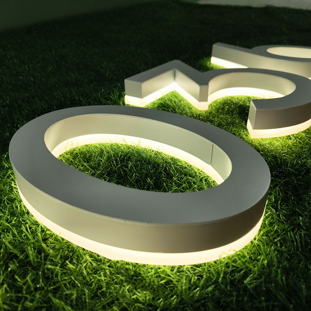 Custom Backlit House Numbers & Hotel Signs | LED Back Lit House Numbers & Hotel Room Signs Indoor Outdoor