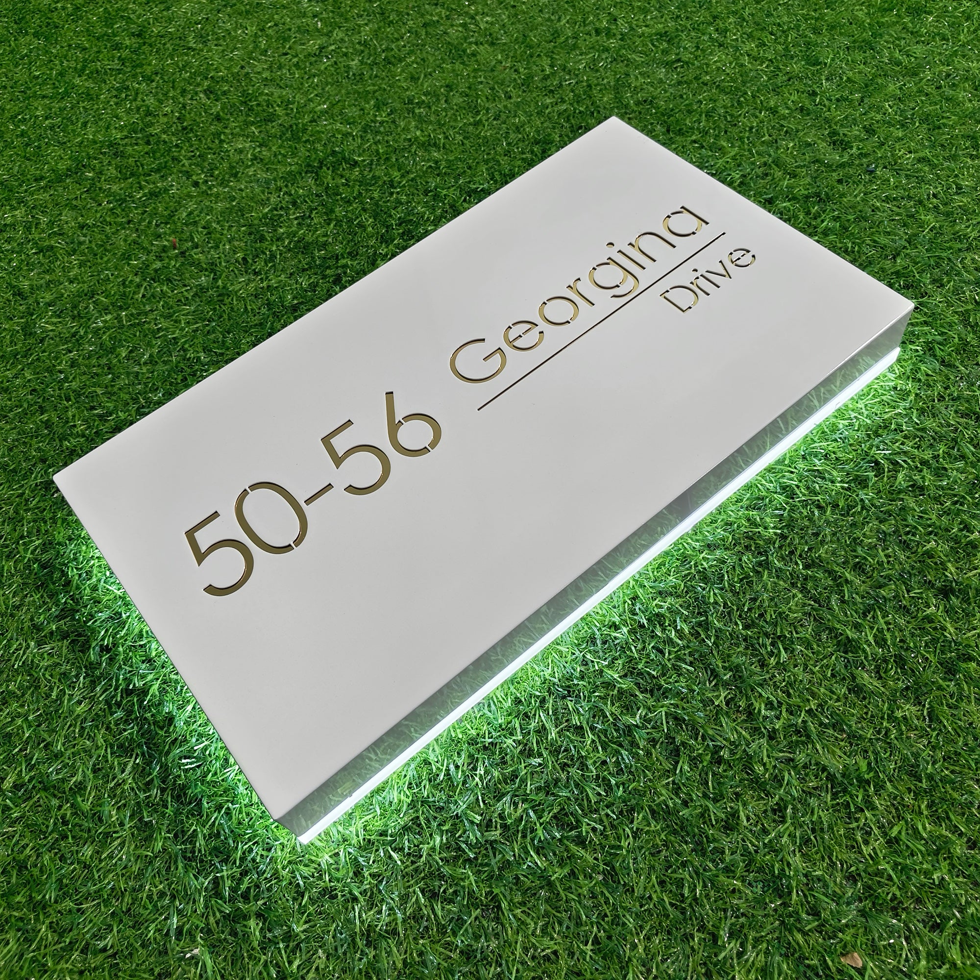 Custom Backlit House Number Sign | Modern LED Address Plaque