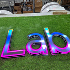 Custom 3D Printed Front & Edge Lit Channel Letters | Outdoor Storefront LED Logo Sign