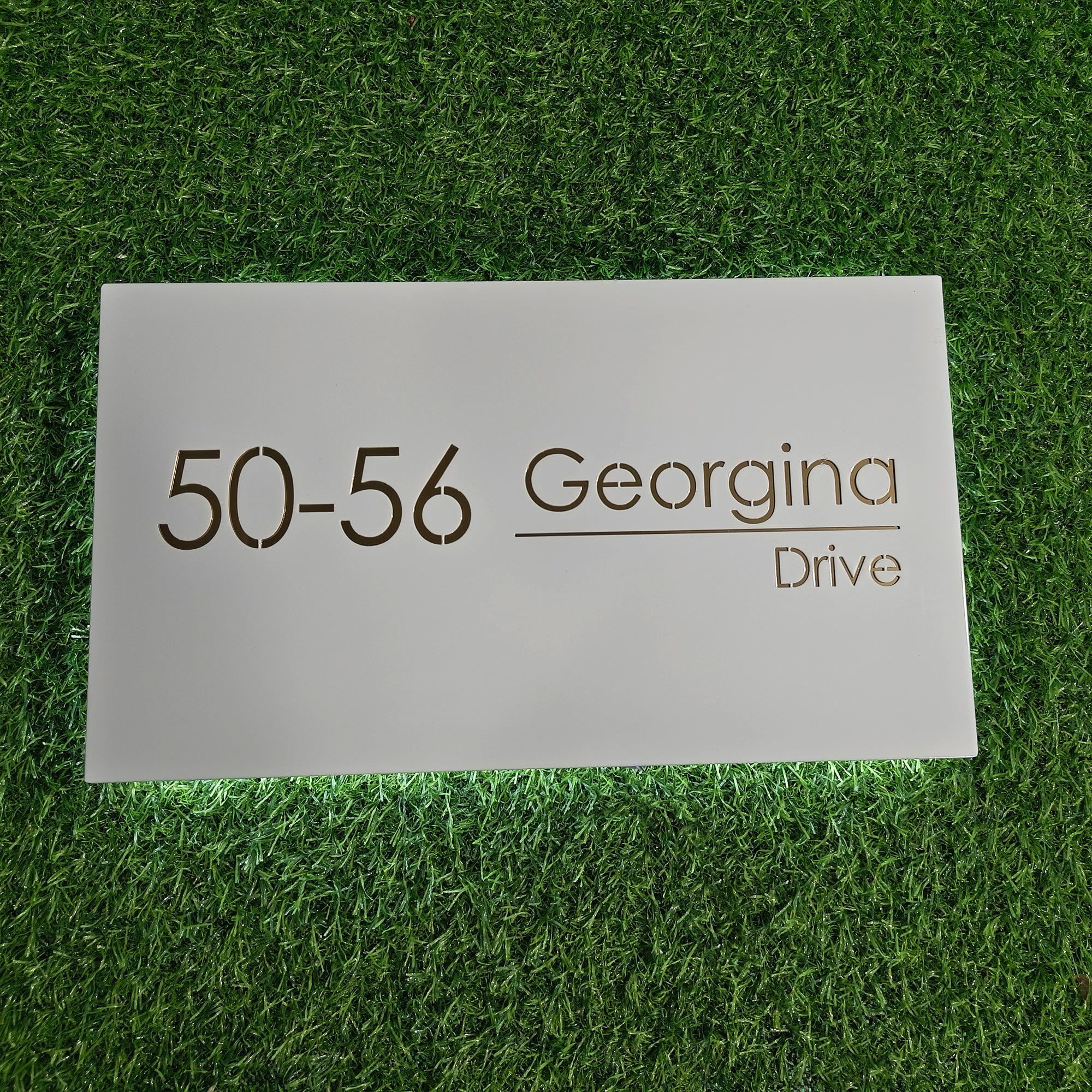 Custom Backlit House Number Sign | Modern LED Address Plaque