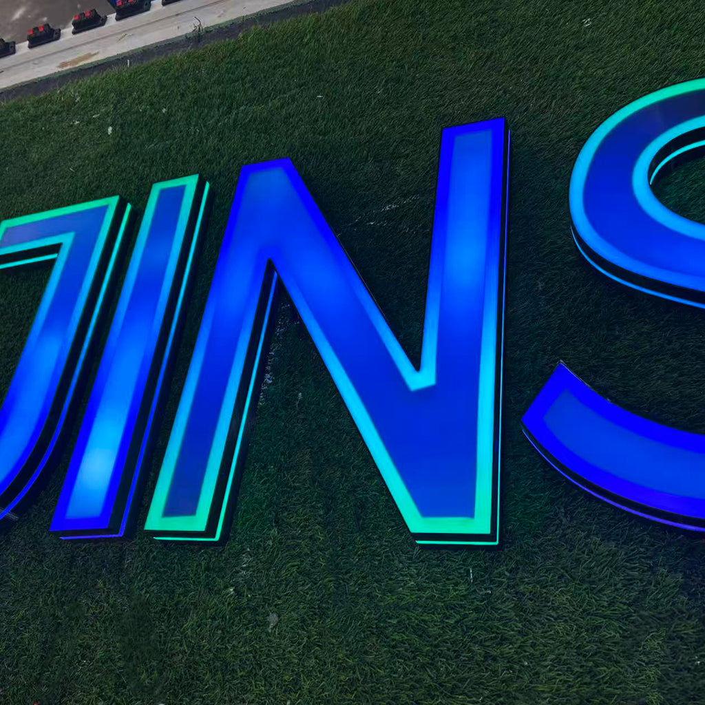 Custom RGB Channel Letters | Color Changing LED Business Sign