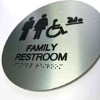 Custom Metal Braille Restroom Signs | Commercial ADA Wayfinding Signs