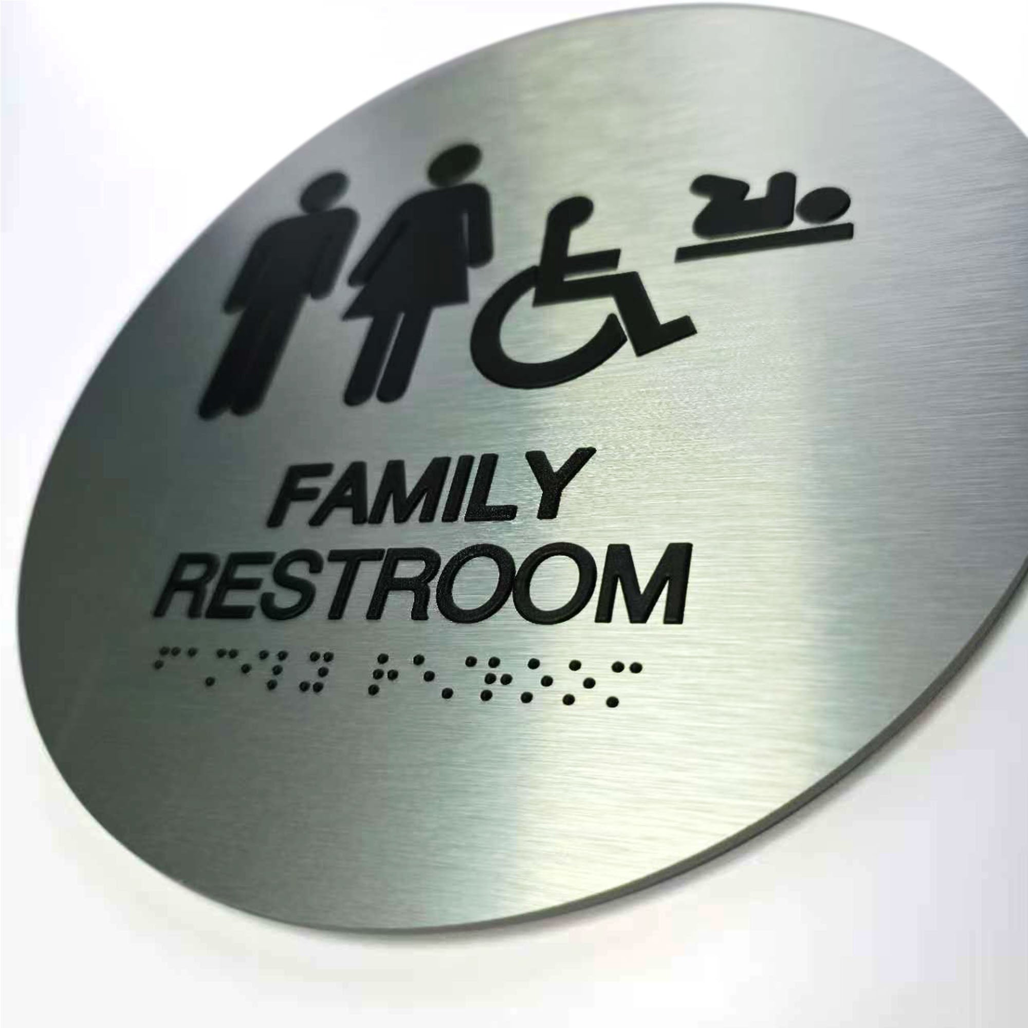 Custom Metal Braille Restroom Signs | Commercial ADA Wayfinding Signs