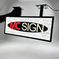 Custom Stone Texture Acrylic Double-Sided LED Light Box | Illuminated Storefront Sign | Hanging Light Box
