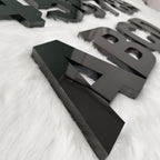 Custom 3D Metal Letters Signs | Black Mirror Stainless Steel |3D Business Logo Sign for Office & Lobby