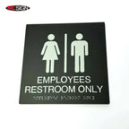 Custom Acrylic Braille Bathroom Sign | ADA Grade 2 Tactile Restroom Identification Sign