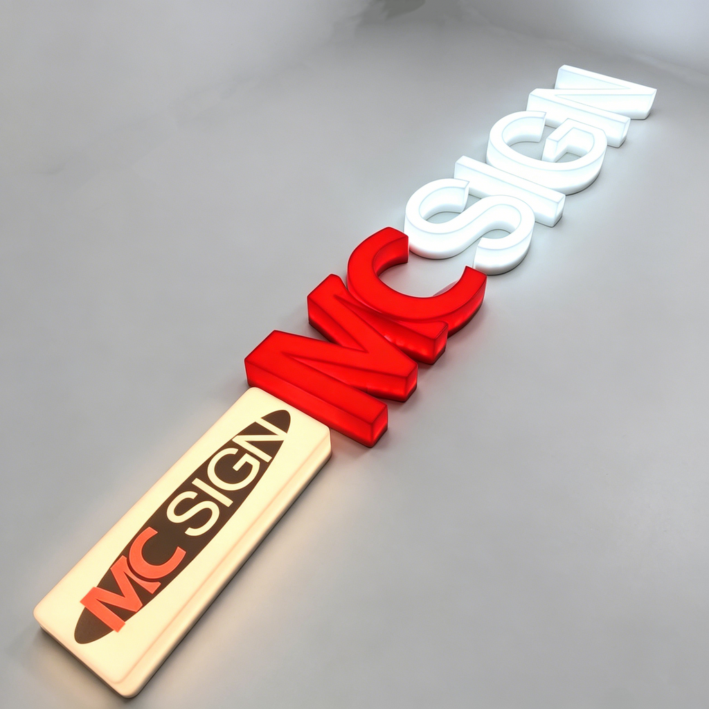 Custom Illuminated Acrylic Channel Letters | 3D Glowing Brand Sign for Business