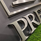 Custom Backlit Channel Letters | Black Brushed Finish | Storefront Signs and Business Branding