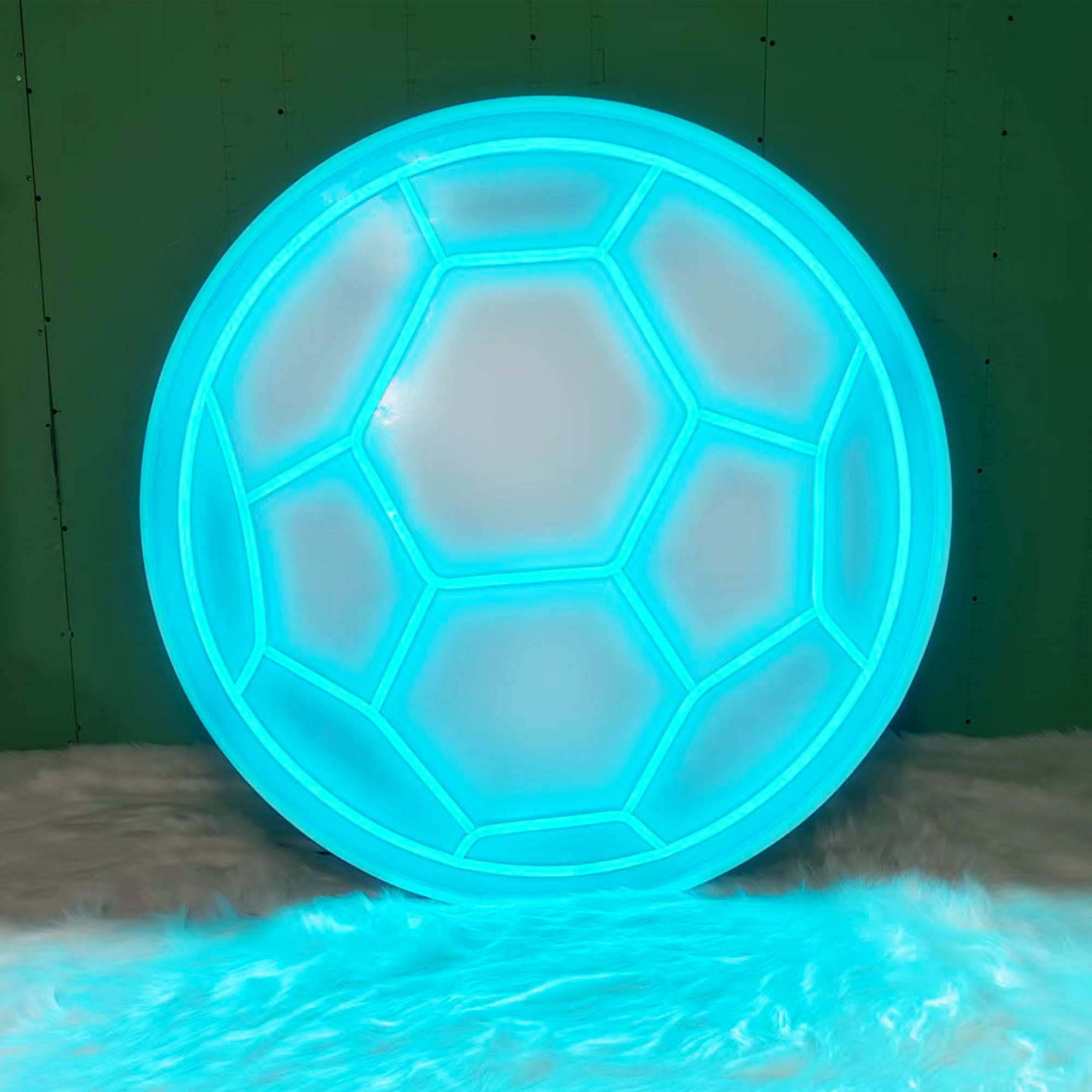 Custom Soccer Ball LED Light Sign for Sports Rooms & Events