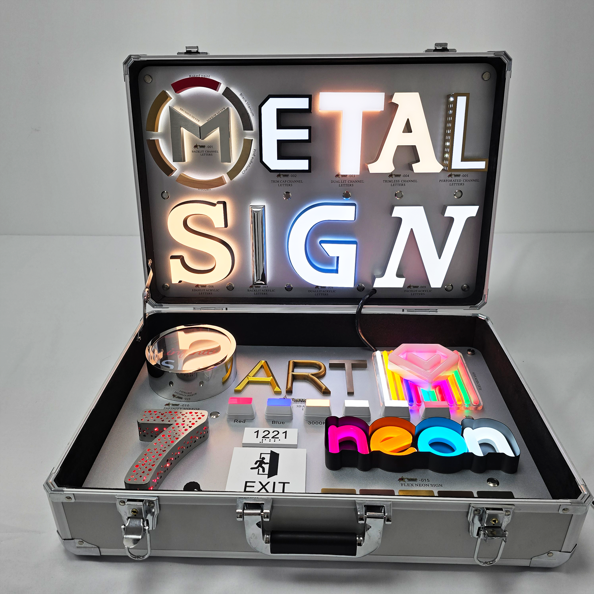 Portable LED Sign Sample Kit for Channel Letters & Signage
