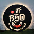Custom Round Light Box Sign | LED Illuminated Circular Sign|Outdoor LED Business Sign