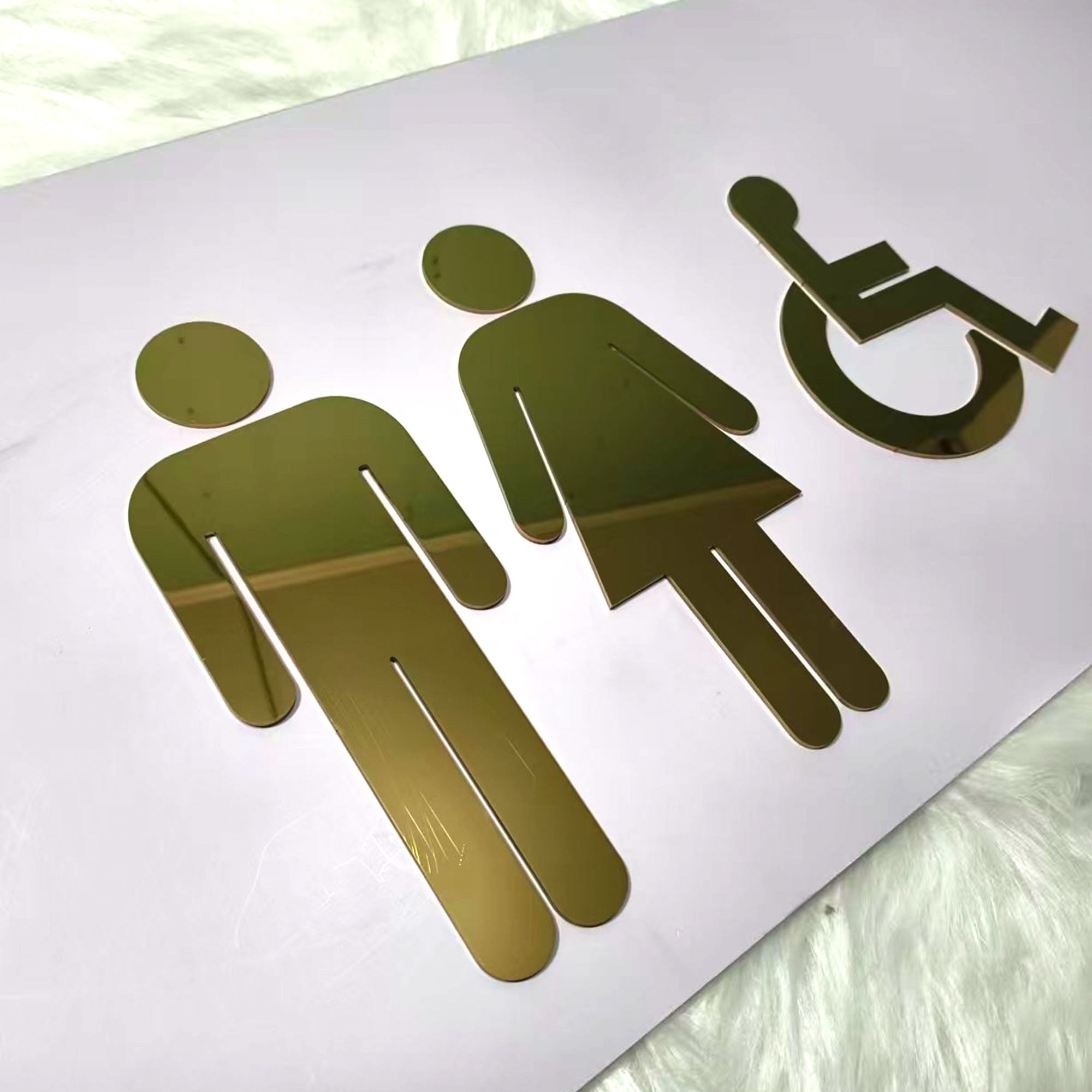 Custom Metal Cut Letters,Fabricated Metal Letters  Restroom & Business Logo Signage