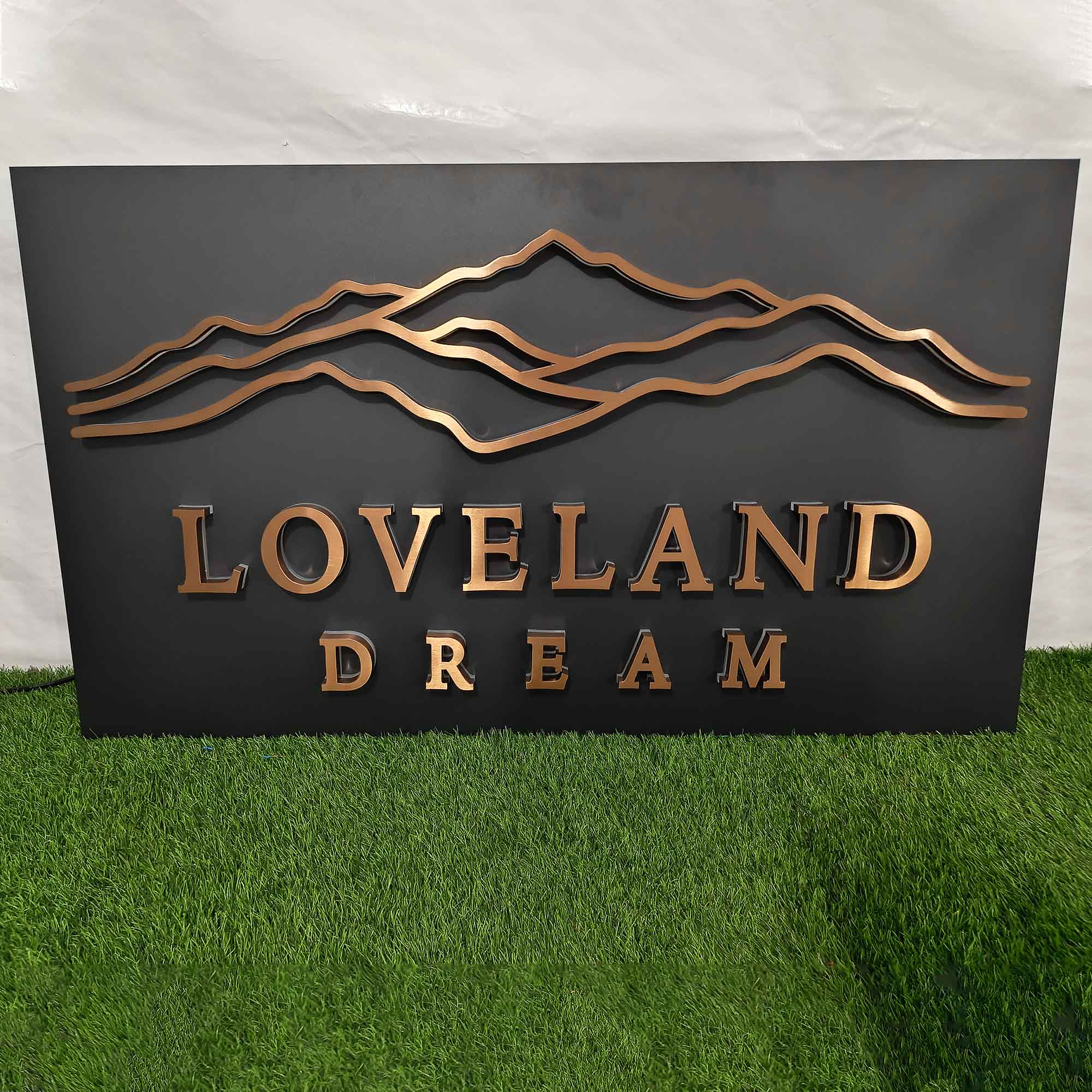 Custom Backlit Channel Letters Panel 3D Metal Halo Lit Logo Sign Indoor Outdoor Business Store Front Wall Signage