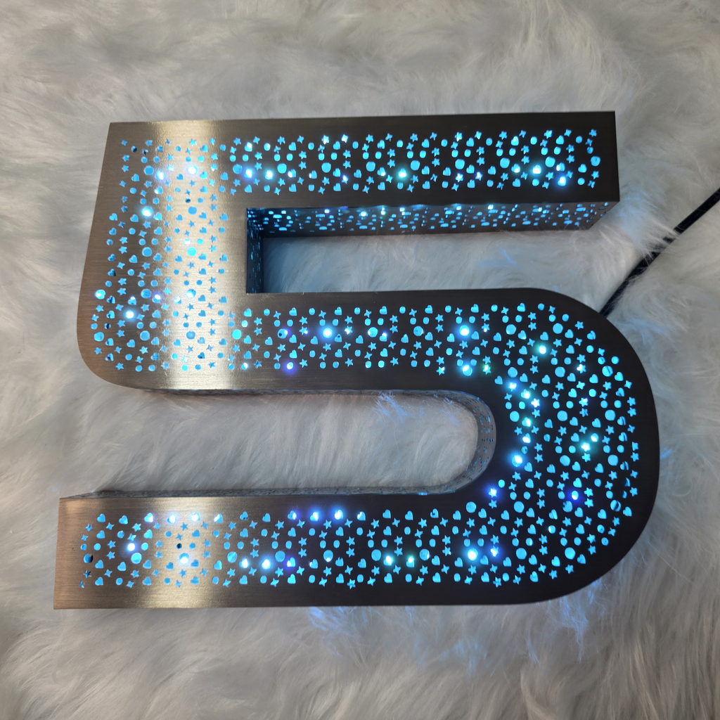 Custom RGB Perforated LED Channel Letters | 3D Color Changing Storefront Signs