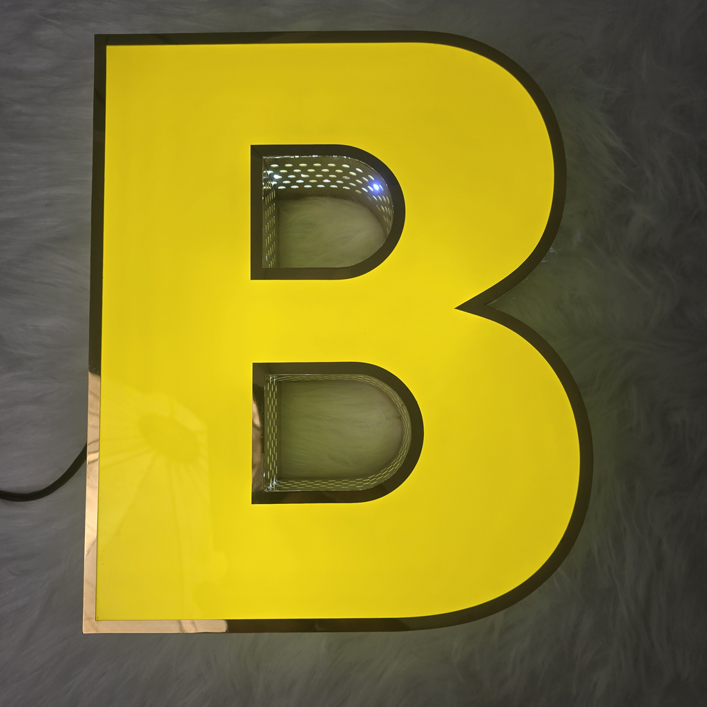 Custom Stainless Steel Perforated Channel Letters | LED Commercial Signage