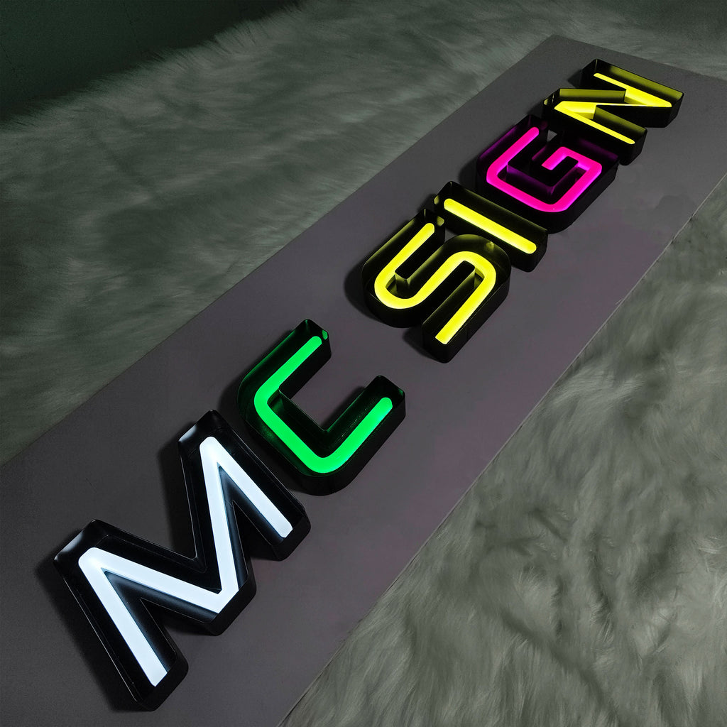 Custom Open-Face Channel Letters|Exposed LED Storefront Business Sign