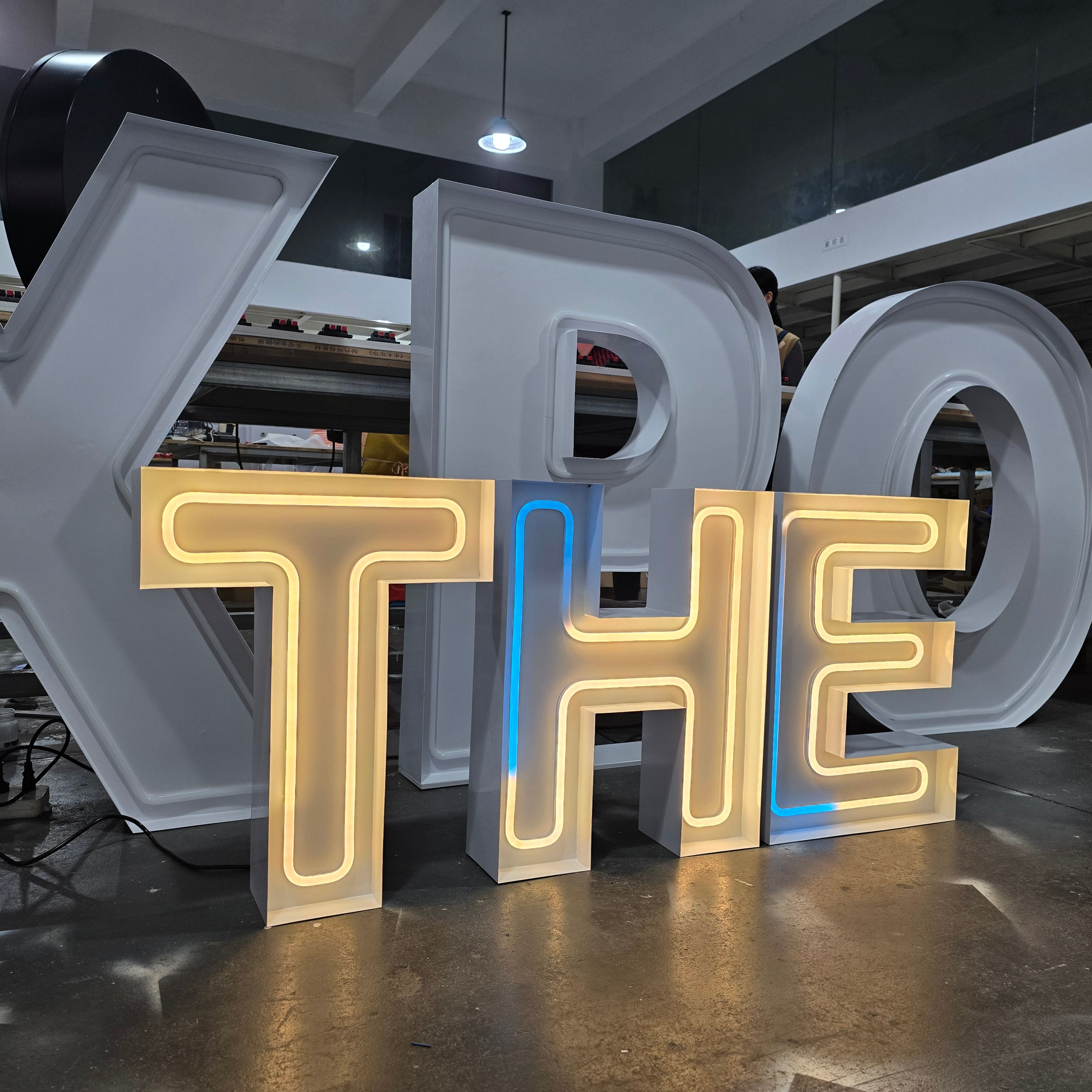 RGB LED Neon Marquee Letters for Events & Business Display