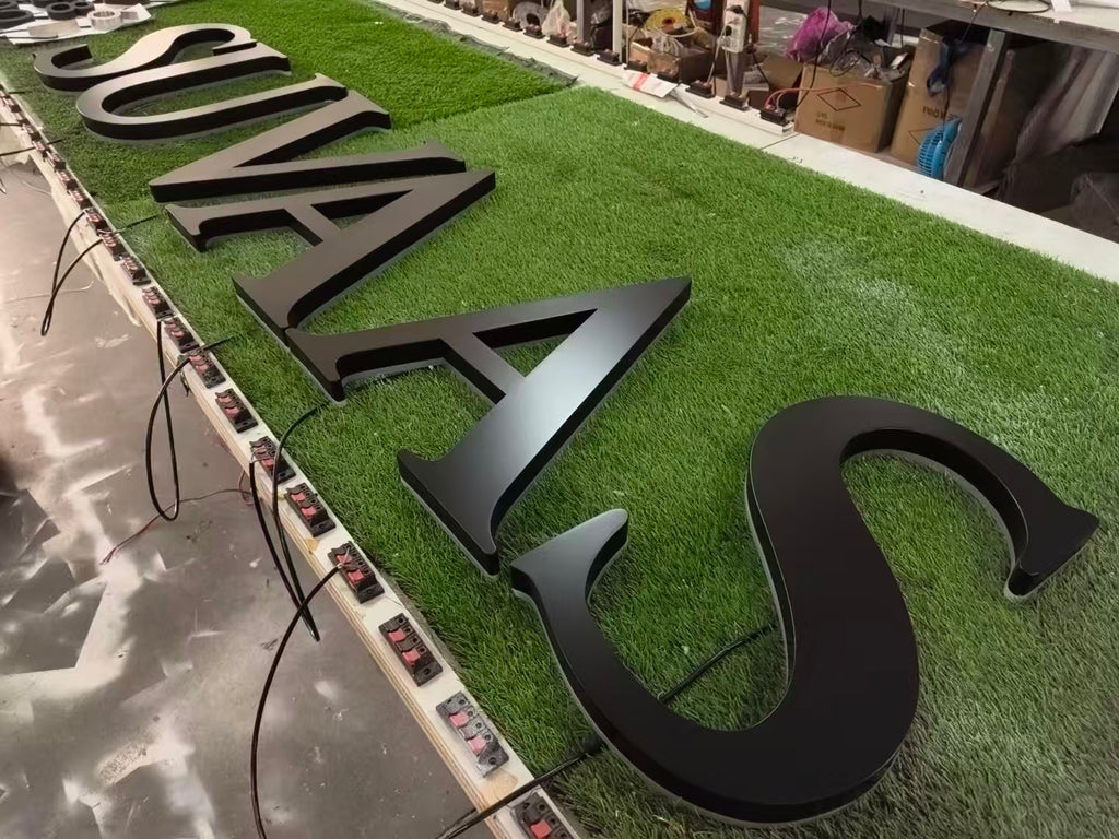 Custom Back Lit Metal Channel Letters | Backlit LED Storefront Sign