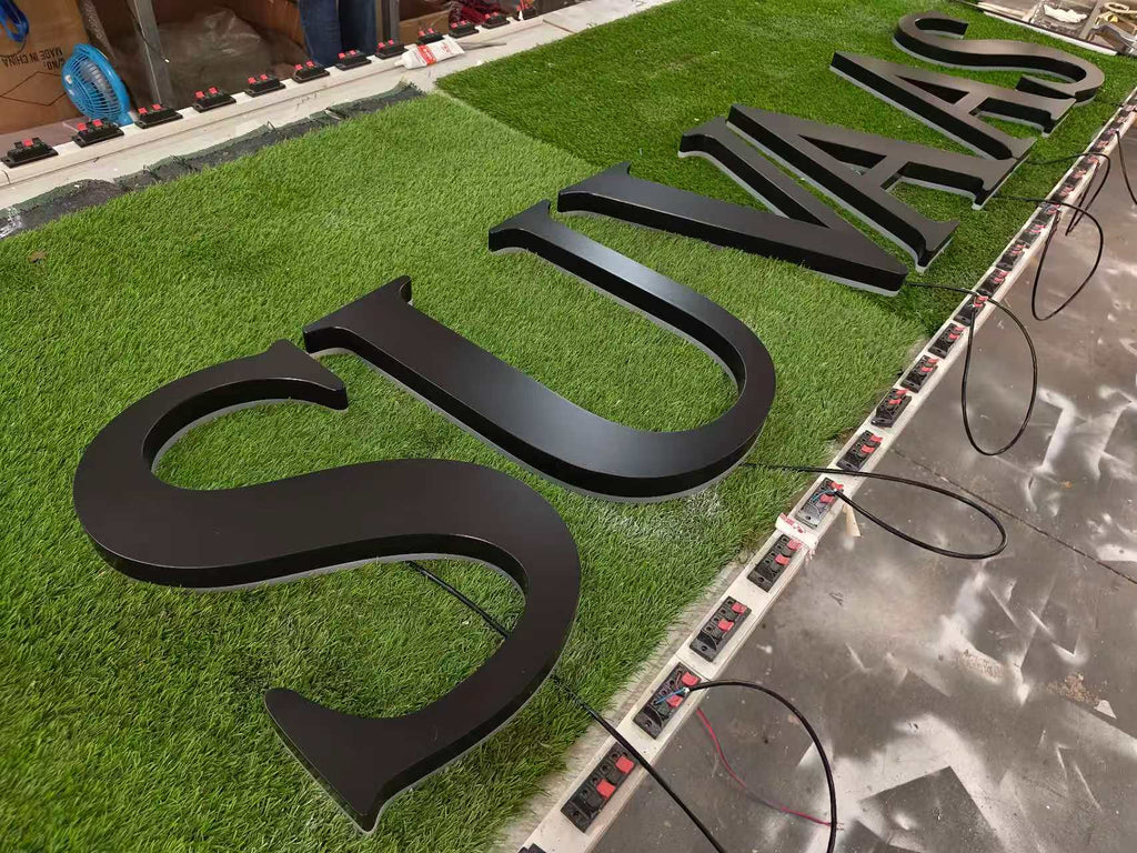 Custom Back Lit Metal Channel Letters | Backlit LED Storefront Sign