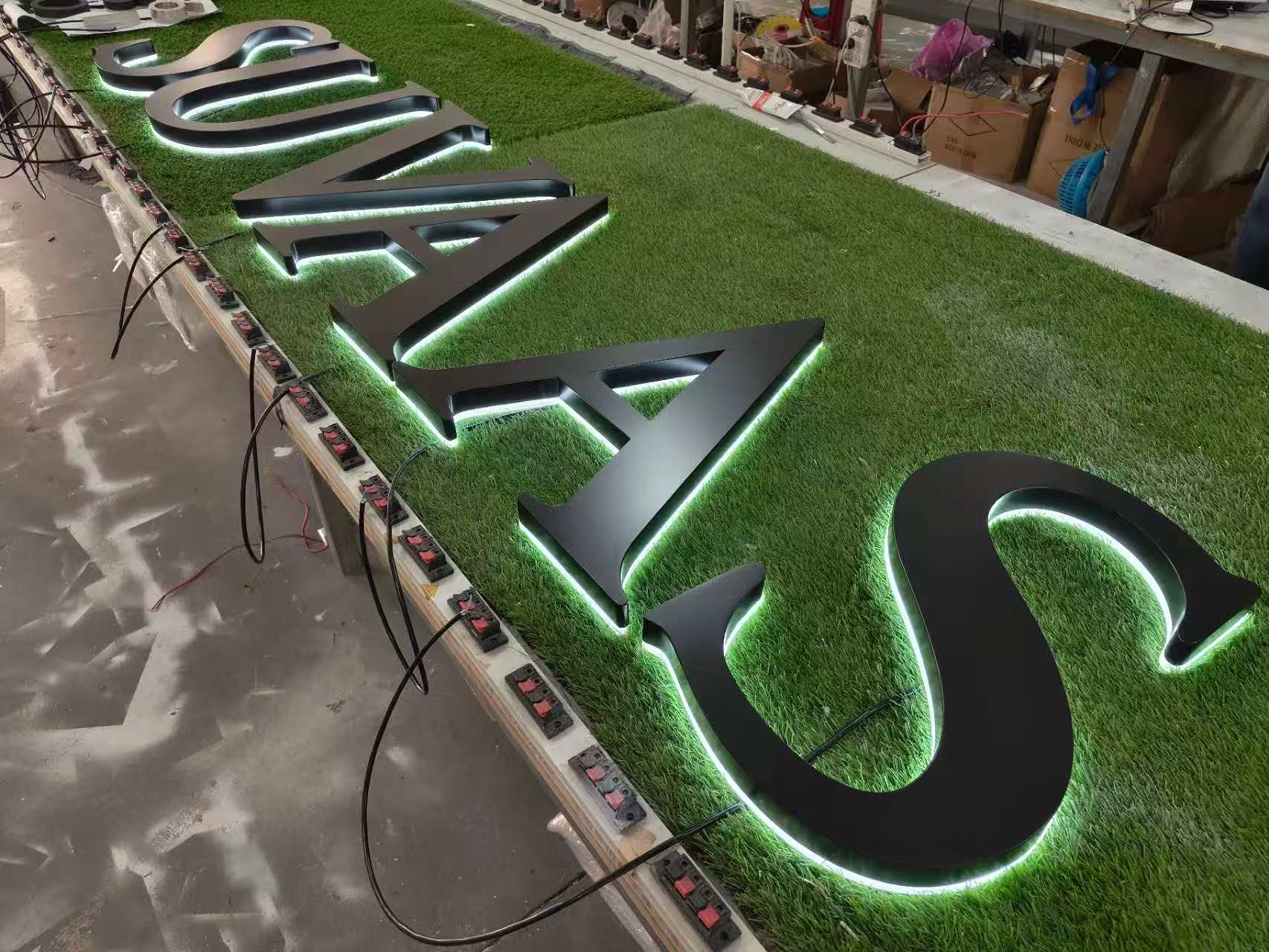 Custom Back Lit Metal Channel Letters | Backlit LED Storefront Sign