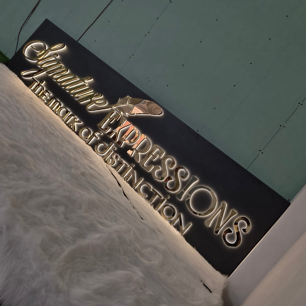 Custom Stainless Steel Back Lit Letters with Metal Back Panel