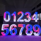 Custom RGB Neon Marquee Numbers for Birthdays, Weddings & Events