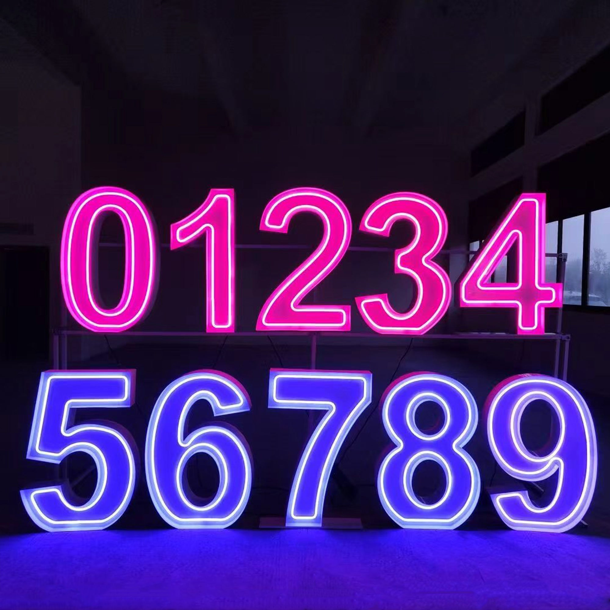 Custom RGB Neon Marquee Numbers for Birthdays, Weddings & Events