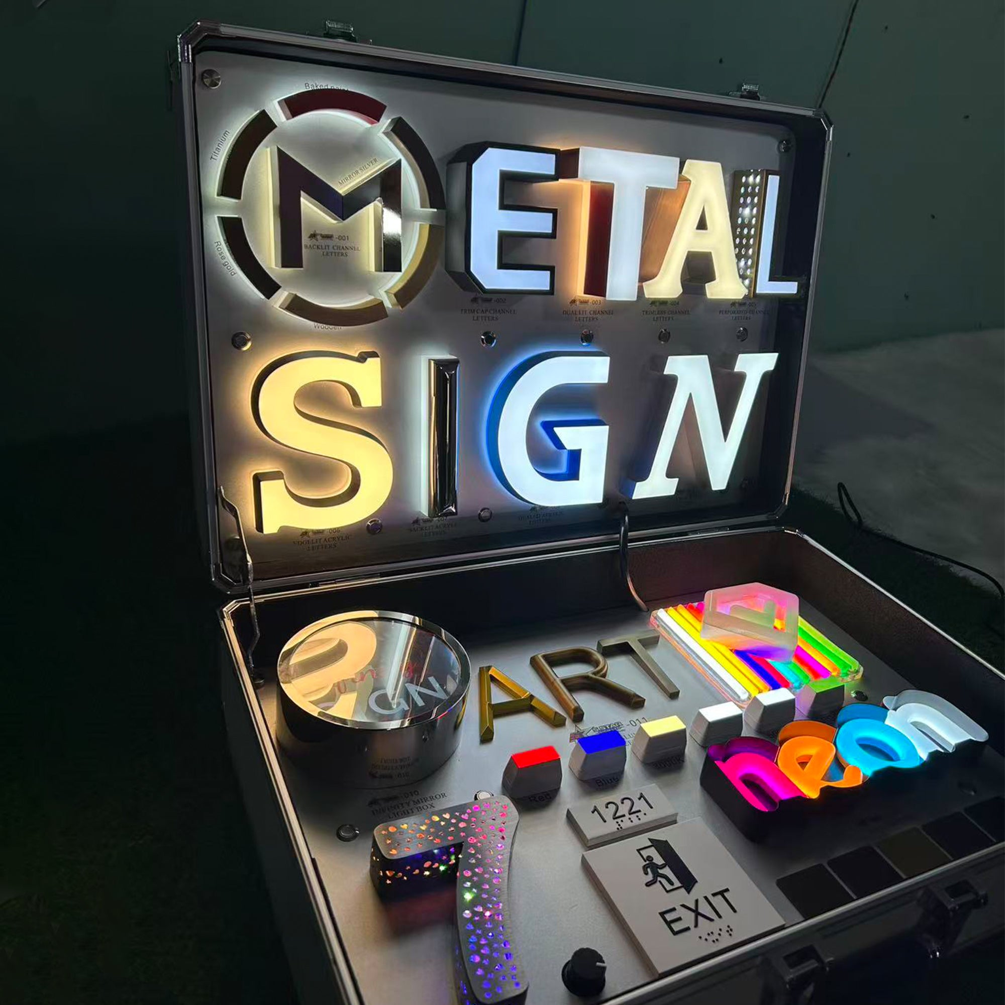 Portable LED Sign Sample Kit for Channel Letters & Signage