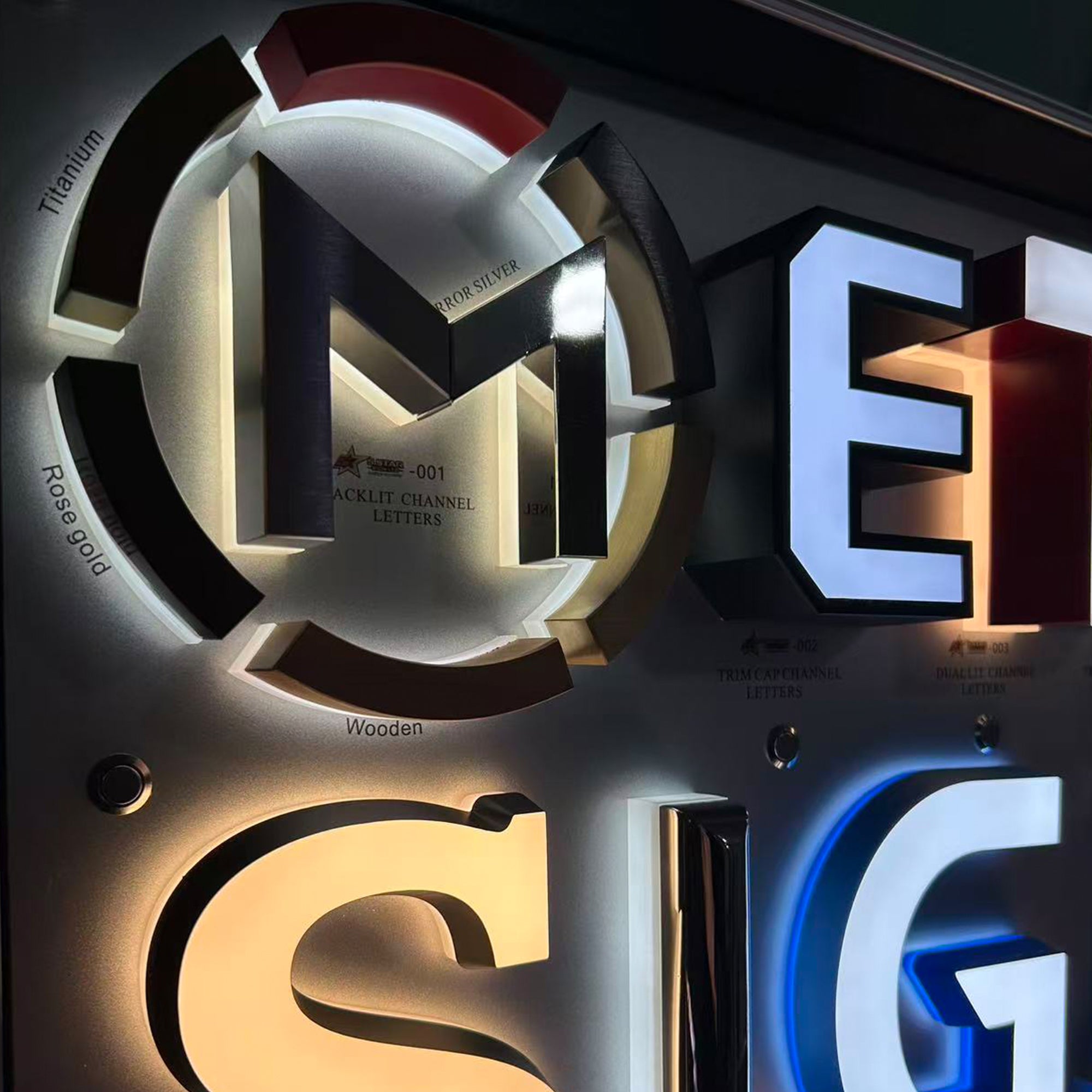 Portable LED Sign Sample Kit for Channel Letters & Signage