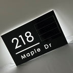 Solar House Number Sign Illuminated Address Plaque for Outdoor Use