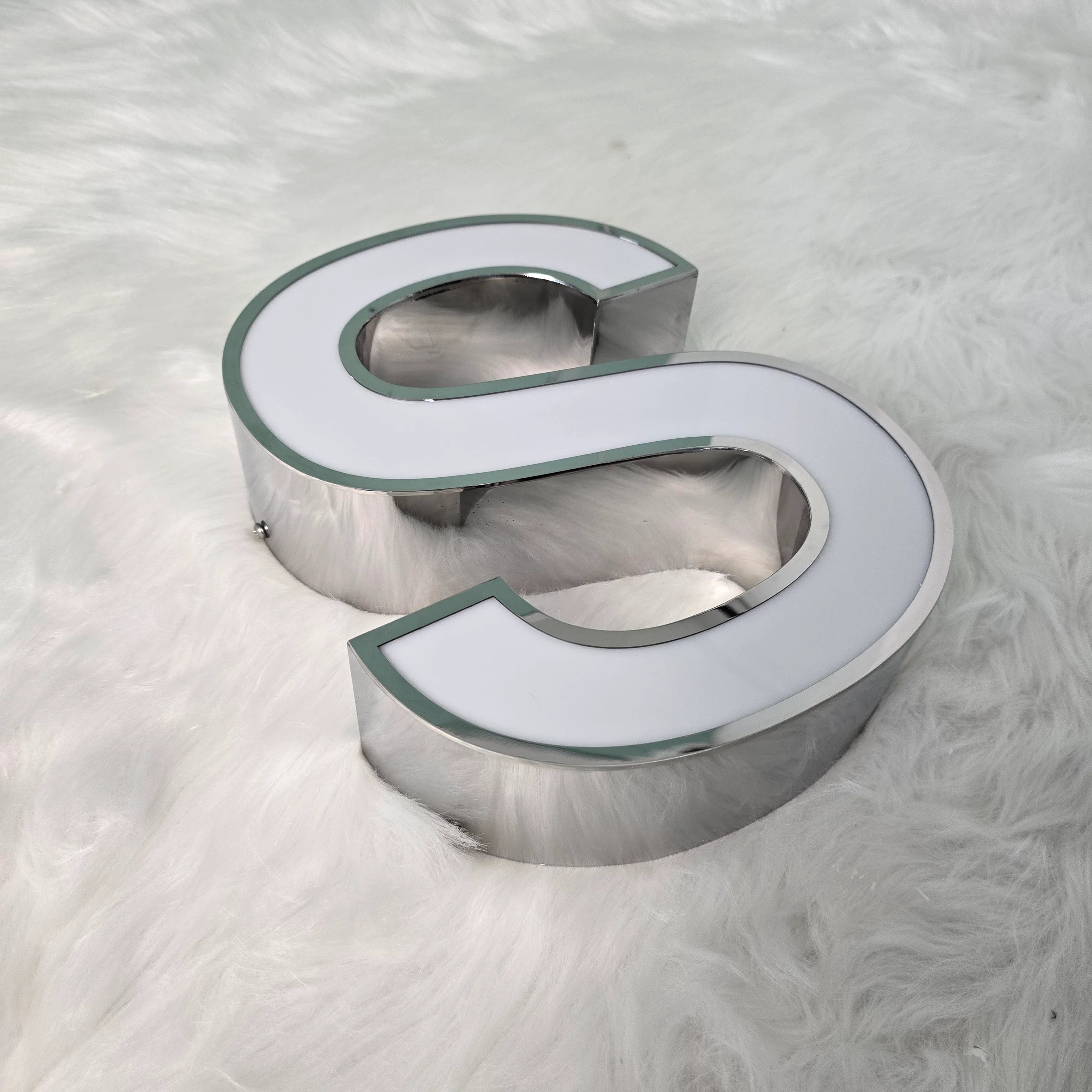 Custom Trim Cap Channel Letters|Silver Mirror Finish Letters|Business Indoor&Outdoor Signage