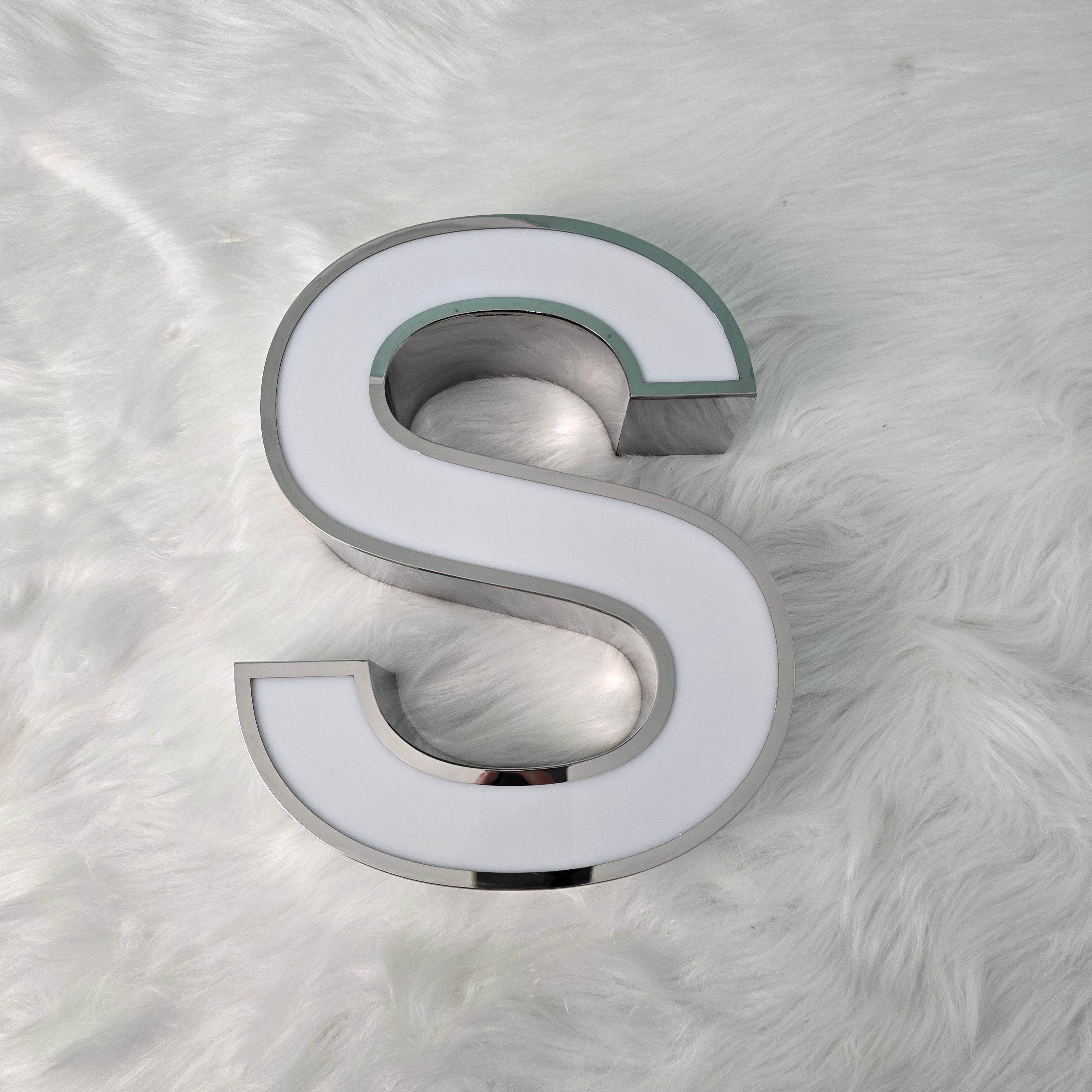 Custom Trim Cap Channel Letters|Silver Mirror Finish Letters|Business Indoor&Outdoor Signage