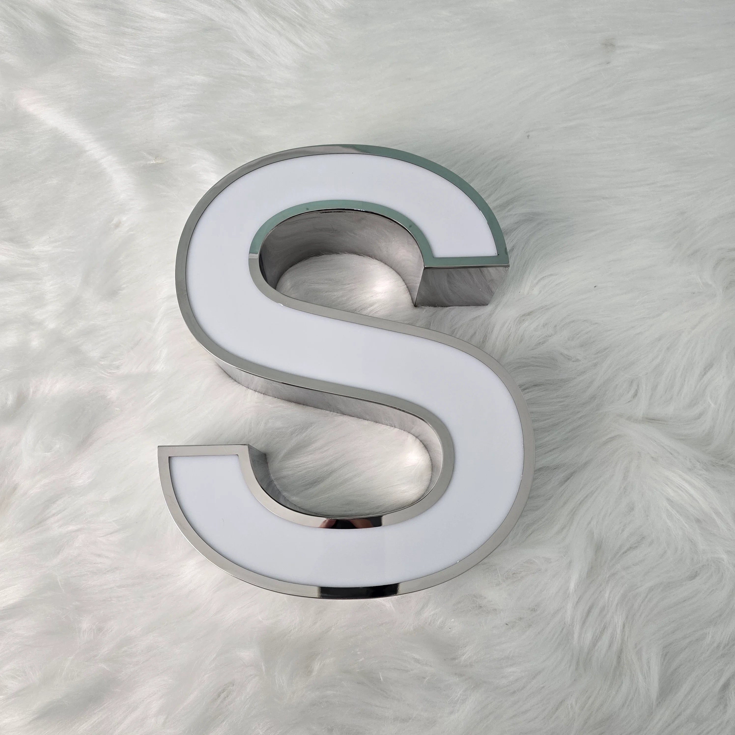 Custom Trim Cap Channel Letters|Silver Mirror Finish Letters|Business Indoor&Outdoor Signage