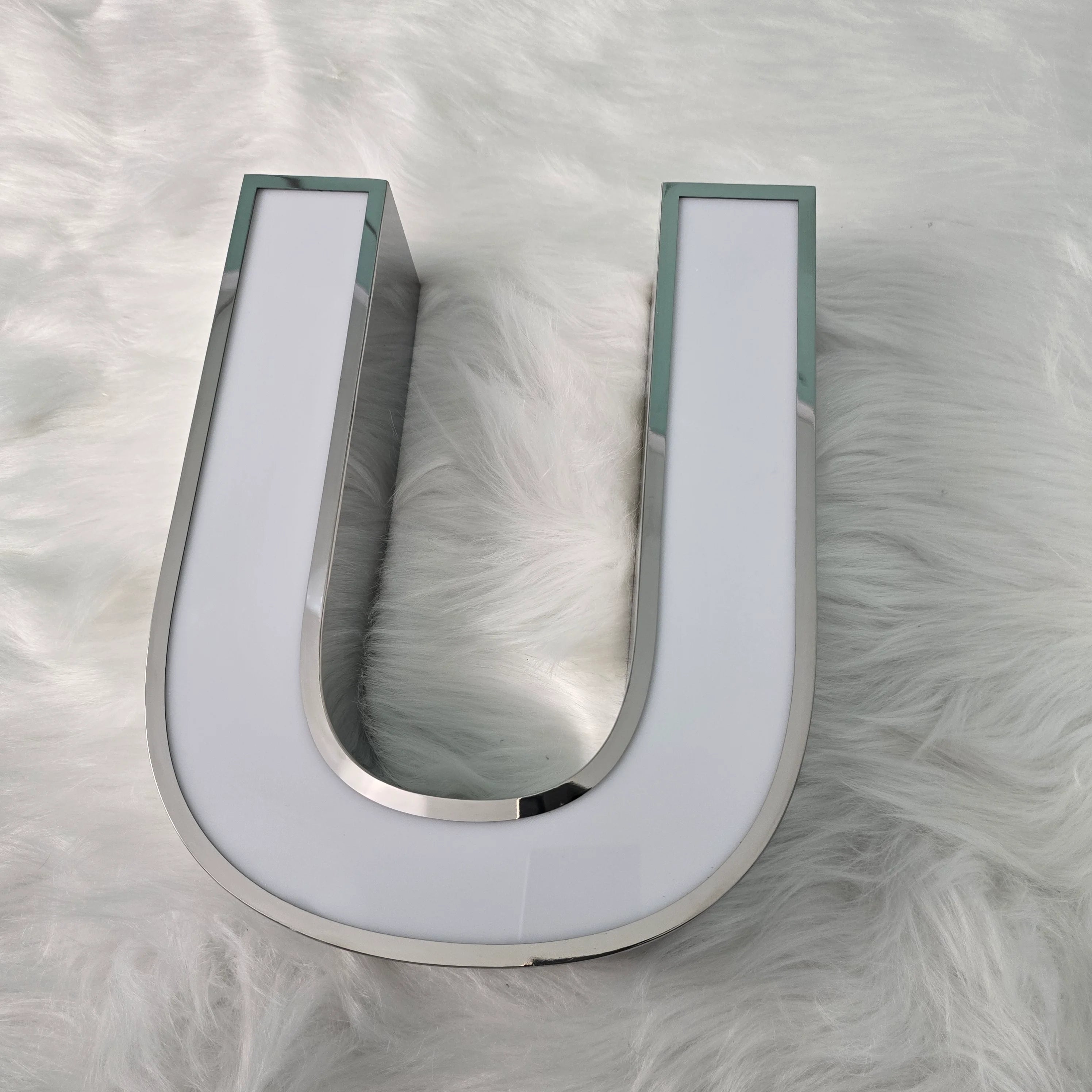 Custom Trim Cap Channel Letters|Silver Mirror Finish Letters|Business Indoor&Outdoor Signage