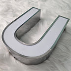 Custom Trim Cap Channel Letters|Silver Mirror Finish Letters|Business Indoor&Outdoor Signage