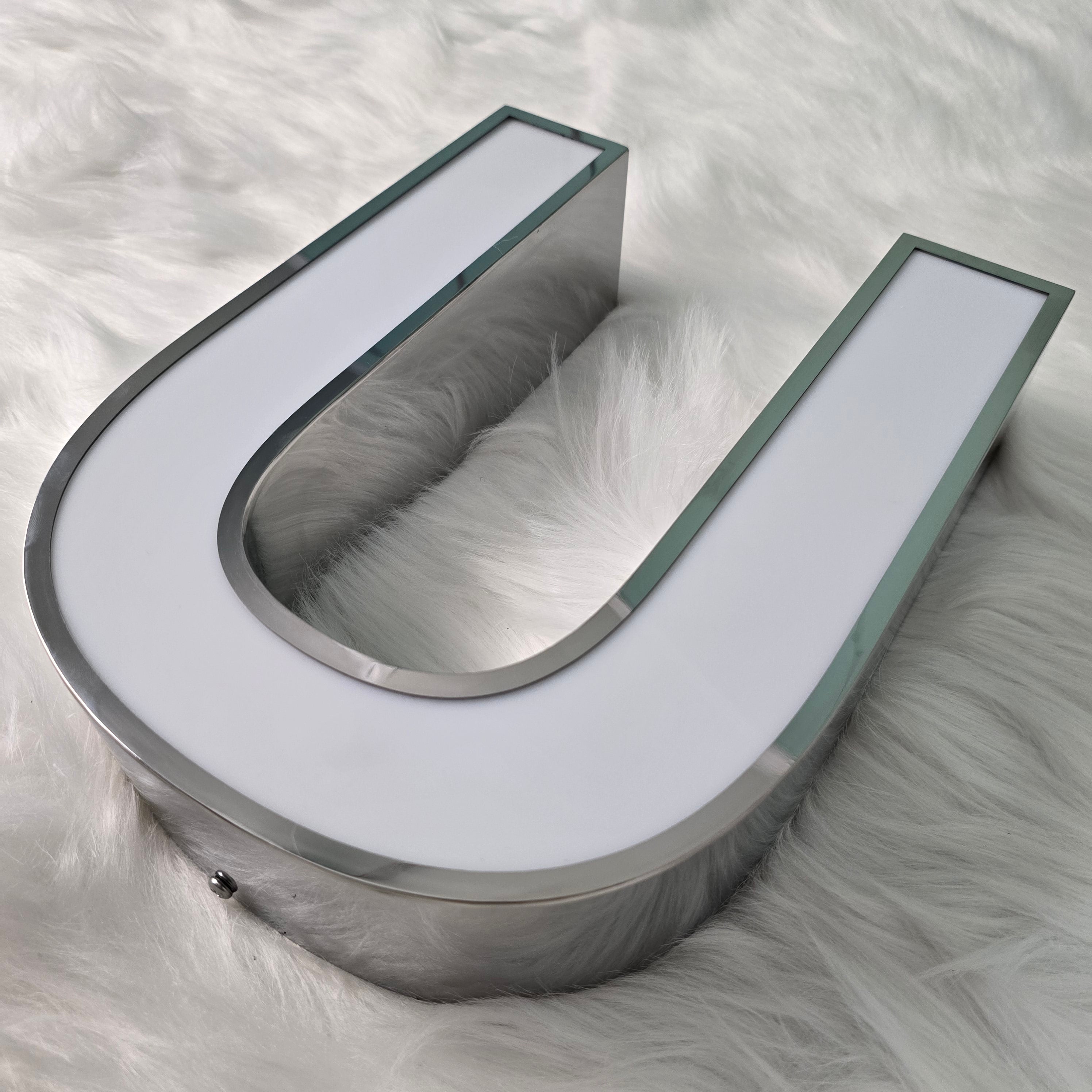 Custom Trim Cap Channel Letters|Silver Mirror Finish Letters|Business Indoor&Outdoor Signage