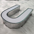 Custom Trim Cap Channel Letters|Silver Mirror Finish Letters|Business Indoor&Outdoor Signage