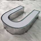 Custom Trim Cap Channel Letters|Silver Mirror Finish Letters|Business Indoor&Outdoor Signage